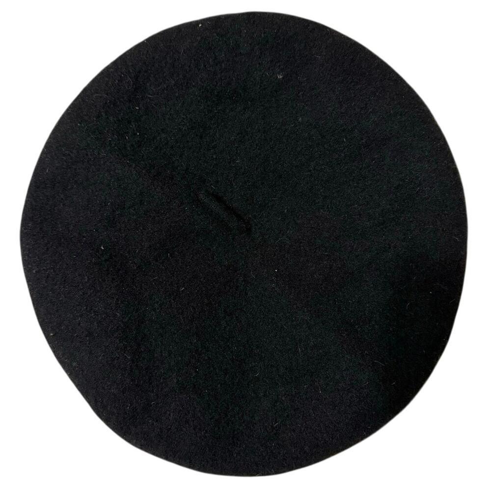 Parkhurst Free People Wool Black French Boho Cozy Beret